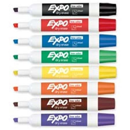 SANFORD Sanford Ink Corporation SAN80078 Dry-Erase Markers- Chisel Point- Low-odor- 8-ST- Assorted SAN80078